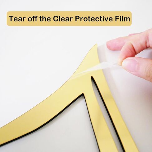 Triwin Islamic Wall Art Allah (SWT) and Mohammad (PBUH) Ramadan Decor for Living Room Wooden Acrylic Teardrop Design Quran Arabic Calligraphy Decors Gold 2 Pieces in Kuwait