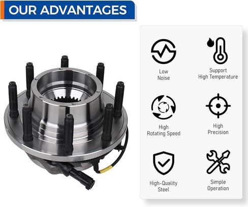 PAROD [Sef of 2] Front 515081 Wheel Hub & Bearing Assembly 4WD Compatible with 2005-2010 Ford F-250 350 Super Duty w/ABS in Saudi Arabia