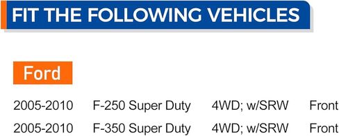 PAROD [Sef of 2] Front 515081 Wheel Hub & Bearing Assembly 4WD Compatible with 2005-2010 Ford F-250 350 Super Duty w/ABS in Saudi Arabia