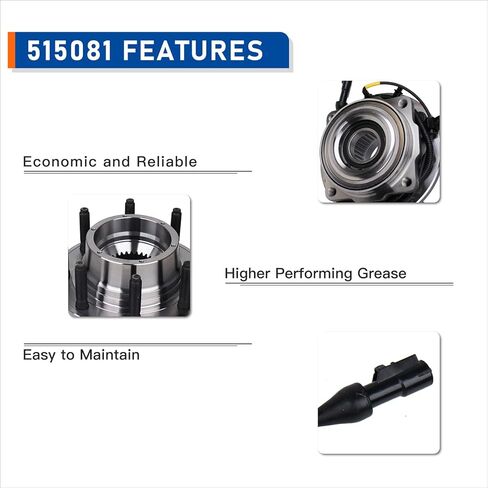 PAROD [Sef of 2] Front 515081 Wheel Hub & Bearing Assembly 4WD Compatible with 2005-2010 Ford F-250 350 Super Duty w/ABS in Saudi Arabia