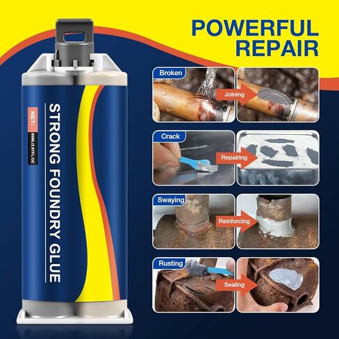 Strong Foundry Glue - High Temperature Resistant Premium Metal Repair Glue, Liquid Welding Filler for Metal Defects & Casting Repairs (85ml, 2 Kits) in Kuwait