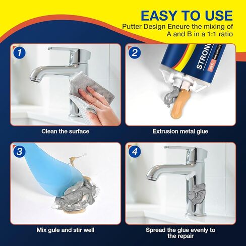 Strong Foundry Glue - High Temperature Resistant Premium Metal Repair Glue, Liquid Welding Filler for Metal Defects & Casting Repairs (85ml, 2 Kits) in Kuwait