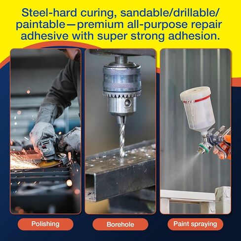 Strong Foundry Glue - High Temperature Resistant Premium Metal Repair Glue, Liquid Welding Filler for Metal Defects & Casting Repairs (85ml, 2 Kits) in Kuwait