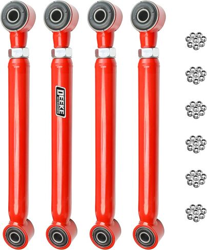 أذرع تحكم أمامية علوية وسفلية قابلة للتعديل مقاس 1-6 بوصة باللون الأحمر لـ 1994-2001 دودج رام 1500 4WD و1994-2009 دودج رام 2500/3500 4WD (الجيل الثاني إلى الثالث) in Kuwait