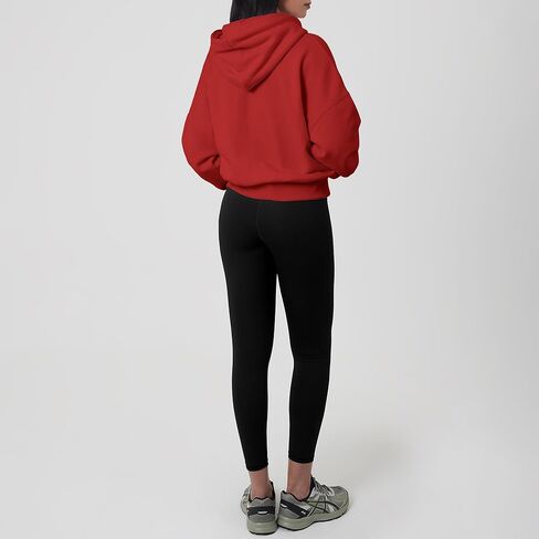 GIVON Womens Oversized Fit Cropped Zip Up Hoodies Nickel Zipper Soft French Terry Hooded Sweatshirts with Kangaroo Pocket in Saudi Arabia