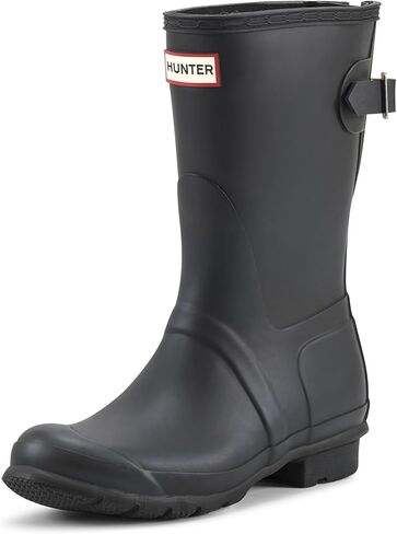 Hunter Footwear Women's Original Short Back Adjustable Rain Boots, Navy, 5 in Saudi Arabia