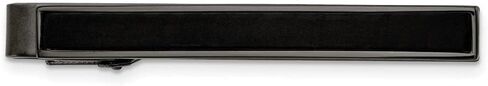The Black Bow Gun Metal Plated Stainless Steel & Carbon Fiber Tie Bar Clip, 6 x 55mm in Saudi Arabia