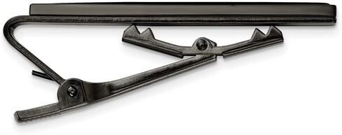The Black Bow Gun Metal Plated Stainless Steel & Carbon Fiber Tie Bar Clip, 6 x 55mm in Saudi Arabia