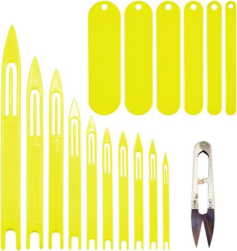 SUPERFINDINGS Fishing Netting Needle Repair Kits Including 1pc Sharp Steel Scissors 9 Sizes Plastic Fishing Net Shuttle and 6 Sizes Plastic Mending Fishing Net Tools in Saudi Arabia