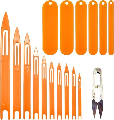 SUPERFINDINGS Fishing Netting Needle Repair Kits Including 1pc Sharp Steel Scissors 9 Sizes Plastic Fishing Net Shuttle and 6 Sizes Plastic Mending Fishing Net Tools in Saudi Arabia