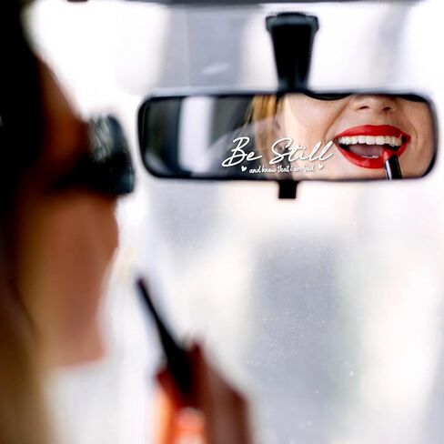 10PCS Be Still and Know That I am God Rearview Mirror Sticker, Rearview Mirror Decal Funny Christian Bible Verse Sticker Car Stickers for Women Side Mirrors Stickers Car Accessories 4In in Saudi Arabia
