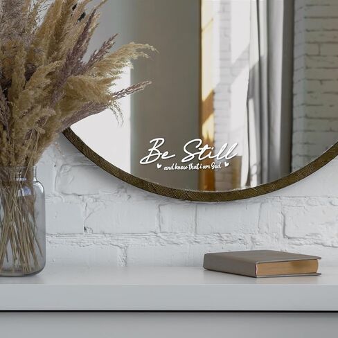 10PCS Be Still and Know That I am God Rearview Mirror Sticker, Rearview Mirror Decal Funny Christian Bible Verse Sticker Car Stickers for Women Side Mirrors Stickers Car Accessories 4In in Saudi Arabia
