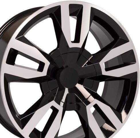 OE Wheels CV40 22 Inch Rims Fit Tahoe RST Style 6x139.7 22x9 Gloss Black Machined - Hollander 5620 (Set of 4) in Saudi Arabia