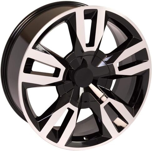 OE Wheels CV40 22 Inch Rims Fit Tahoe RST Style 6x139.7 22x9 Gloss Black Machined - Hollander 5620 (Set of 4) in Saudi Arabia