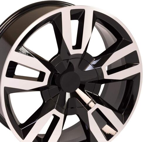 OE Wheels CV40 22 Inch Rims Fit Tahoe RST Style 6x139.7 22x9 Gloss Black Machined - Hollander 5620 (Set of 4) in Saudi Arabia