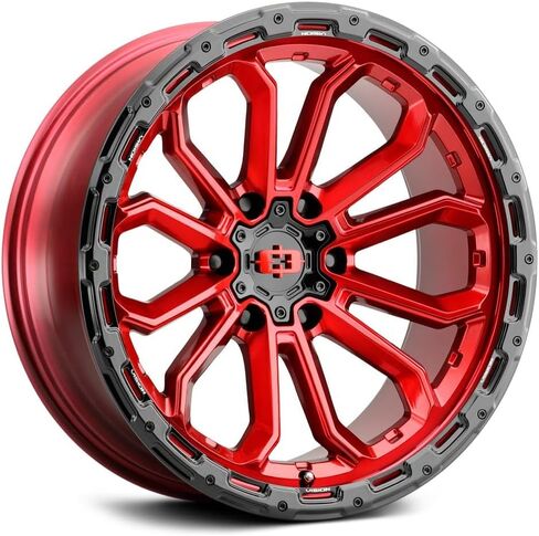 Vision 405 Korupt 17x9 6x5.5" -12 ملم حافة عجلة حمراء 17 بوصة in Saudi Arabia