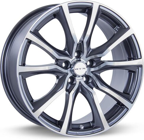 RTX Contour Custom Wheel - 18x8, 42 Offset, 5x108 Bolt Pattern, 63.4mm Hub - Gunmetal with Machined Face Rim in Kuwait