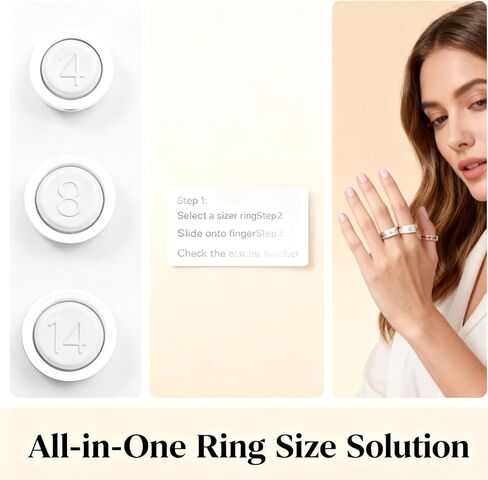 مجموعة مقاسات الخواتم المتوافقة مع Oura Ring 4 - أداة قياس الإصبع الاحترافية للخواتم الذكية، مقاسات 4-15 in Kuwait