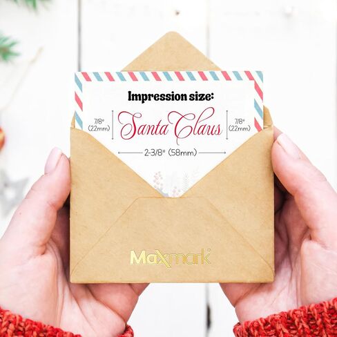 Santa Claus - Self Inking Holiday Stamp - Perfect for Gifts, Envelopes, Party Decorations and More - Large Size - Red Color in Saudi Arabia