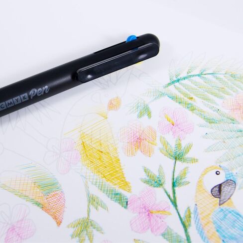 Suck UK CMYK Pen - Pens Multicolour - 4 in 1 Pen - Coloured Biro Pens - Ballpoint Pen - Stationery Supplies - Desk Accessories - Retractable - Teacher Supplies - Fidgets - Mixing Guide Included in Saudi Arabia