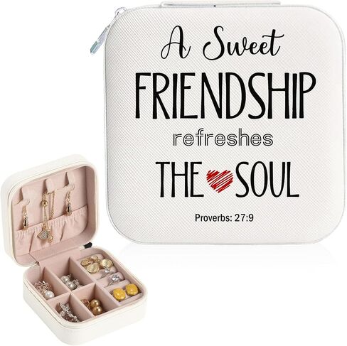 Friend Gifts for Women, Best Friendship Birthday Gift for Women Friends Jewelry Box Easter Day Gifts from Friend Woman Gift Jewelry Case in Saudi Arabia