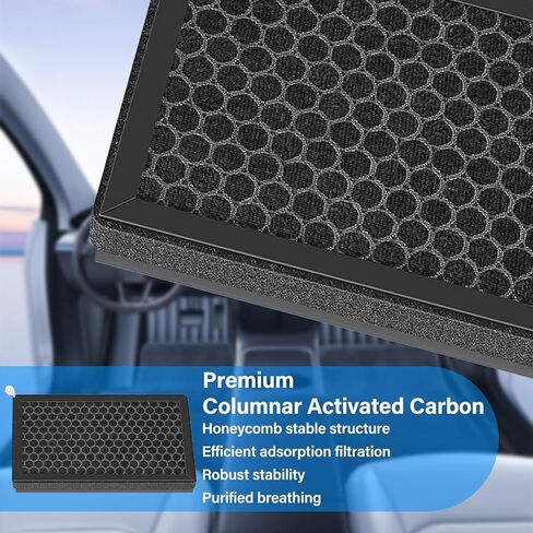 ملحقات فلتر هواء المقصورة Tesla Model 3 Y، قطعتان بديلتان لمكيف الهواء HEPA مع الكربون المنشط، متوافق مع أجزاء Tesla 2016-2025 in Kuwait