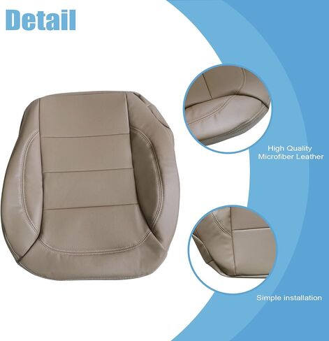 Driver Bottom Leather Seat Cover Tan Fit for Mercedes Benz ML250 ML350 ML400 2012 2013 2014 2015 in Saudi Arabia