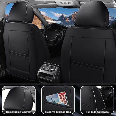 Car Seat Covers for Honda HR-V 2016-2025, Waterproof Nappa Leather Car Seat Protector, Comfortable and Anti-Slip Car Seat Cover&Accessories(5 Seats/Black White) in Saudi Arabia