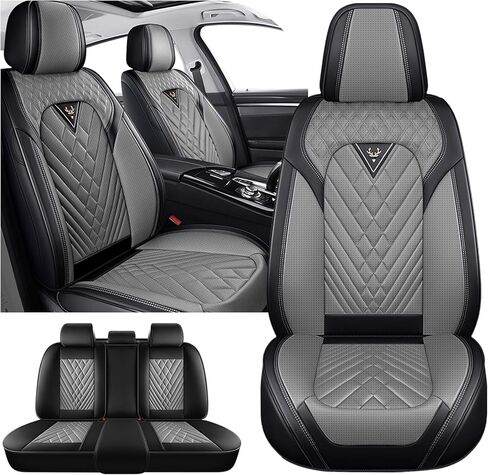 Car Seat Covers for Honda HR-V 2016-2025, Waterproof Nappa Leather Car Seat Protector, Comfortable and Anti-Slip Car Seat Cover&Accessories(5 Seats/Black White) in Saudi Arabia