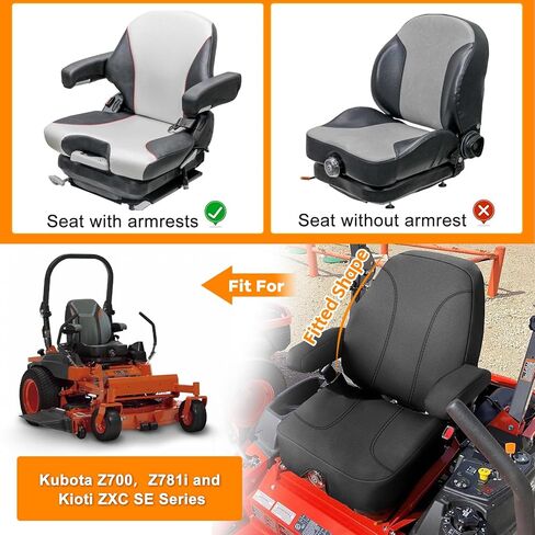 Seat Cover Compatible with Kubota Z700, Z781i and Kioti ZXC SE Series, Heavy Duty Knitted Fabric in Kuwait