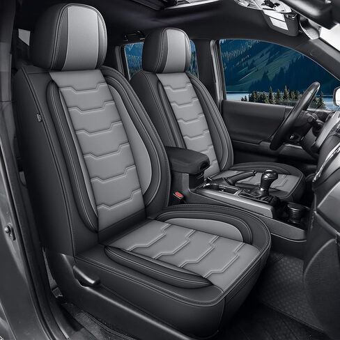 Trucks Seat Covers Fit for Toyota Tacoma 2024 2025 2026 Leather Car Seat Covers for Pick-up Double Cab SR,SR5,TRD Sport,TRD Off-Road,Fully Covered Car Seat Protector (Black,5 Full Set) in Saudi Arabia