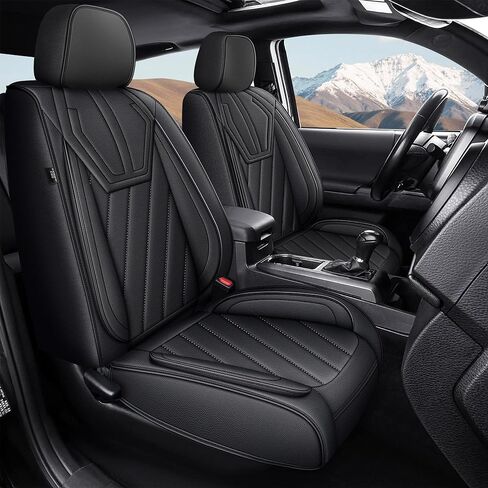 Trucks Seat Covers Fit for Toyota Tacoma 2024 2025 2026 Leather Car Seat Covers for Pick-up Double Cab SR,SR5,TRD Sport,TRD Off-Road,Fully Covered Car Seat Protector (Black,5 Full Set) in Saudi Arabia