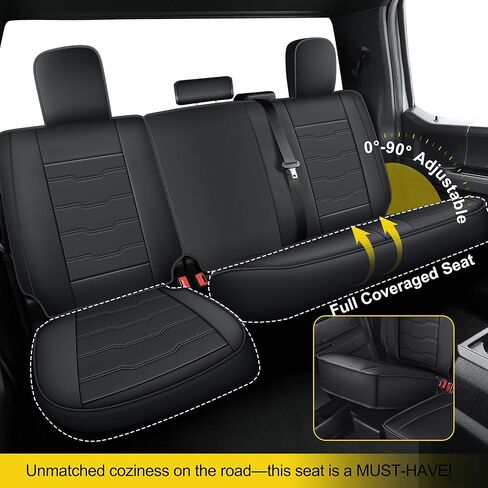 Trucks Seat Covers Fit for Toyota Tacoma 2024 2025 2026 Leather Car Seat Covers for Pick-up Double Cab SR,SR5,TRD Sport,TRD Off-Road,Fully Covered Car Seat Protector (Black,5 Full Set) in Saudi Arabia