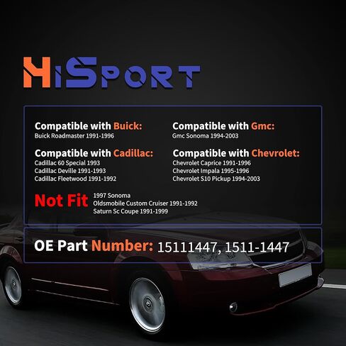 HiSport Door Latch Assembly LH Left Driver Front 15111447 Replacement for Buick Cadillac Chevy GMC Sonoma S10 Pickup Caprice Deville Roadmaster Cruiser in Saudi Arabia