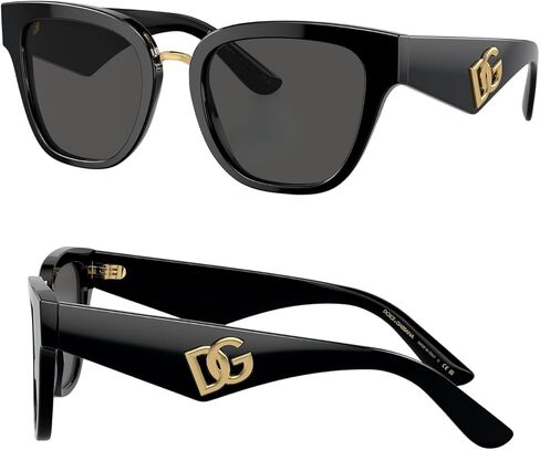 DOLCE & GABBANA DG4437 Butterfly Shape DG Crossed Logo Sunglasses with Luxury Eyewear Kit in Kuwait