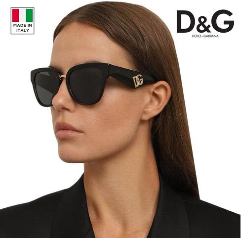 DOLCE & GABBANA DG4437 Butterfly Shape DG Crossed Logo Sunglasses with Luxury Eyewear Kit in Kuwait