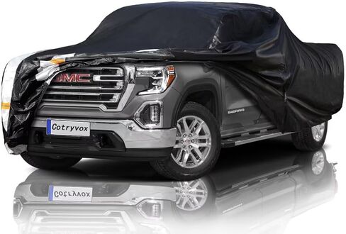 غطاء شاحنة رام 1500/فورد F150/سيلفرادو 1500 شديد التحمل مقاوم للماء في جميع الأحوال الجوية، غطاء شاحنة بيك اب خارجي كامل، حماية من المطر والشمس والرياح (حتى 242 بوصة) in Kuwait