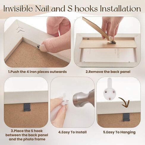 4 مجموعات من إطارات الصور العتيقة مقاس 5 × 7 بوصة، إطار صور عتيق مزخرف مع غطاء بلاستيكي عالي الدقة للجدار أو سطح الطاولة، متعدد الألوان in Kuwait