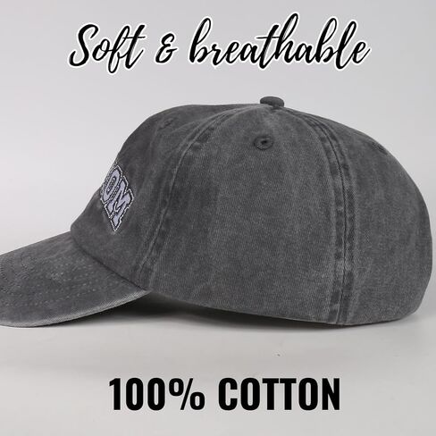 InnoBeta Mommom Gifts Cap for Grandma, Funny Adjustable Embroidered Hat Gifts for Birthday, Christmas, Grey in Saudi Arabia