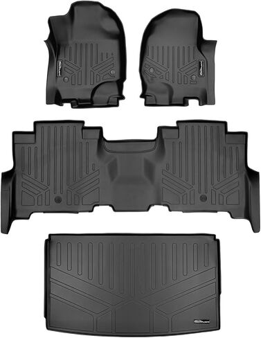 MAXLINER Floor Mats and Cargo Liner Behind 2nd Row Set Black Compatible with 2018-2022 Expedition Max/Navigator L with 2nd Row Bucket Seats in Saudi Arabia