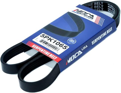 EPDM Serpentine Belt 5PK1065 Compatible with Honda, for Mazda, for Mitsubishi, for Ford -1987 Taurus, 1994-1996 Prelude, 626, MX-6, 1997-2002 Mirage in Kuwait