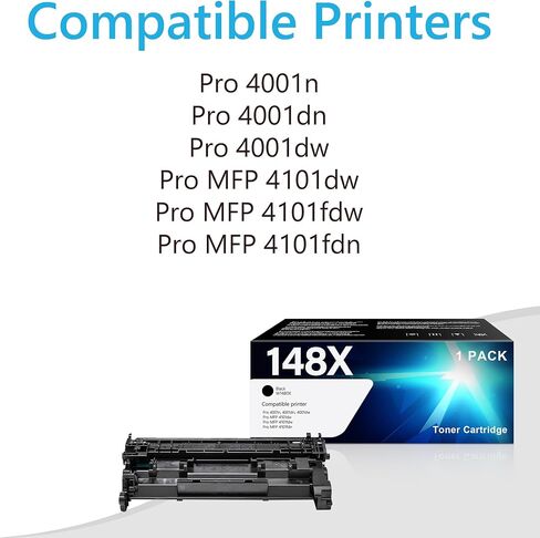 148X W1480X Toner Cartridge 1 Pack High Yield (with Chip) Replacement for HP 148X 148A to Use with Pro 4001n 4101fdw 4001dn 4001dw 4101fdn 4001fdw Printer in Kuwait
