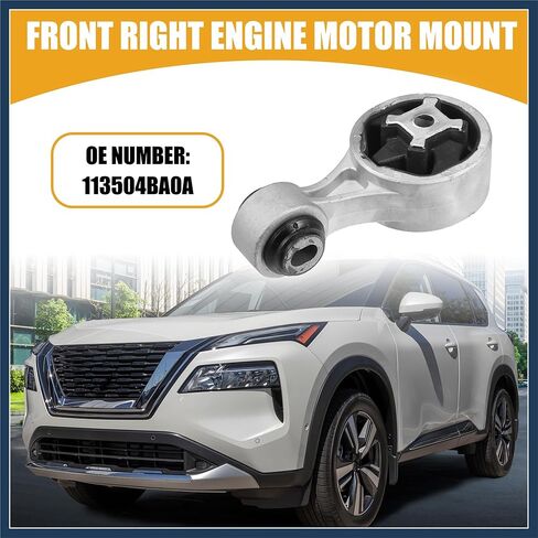 Front Engine Motor Mount No.113504BA0A - Car Front Right Torque Strut - for Nissan Rogue 2014-2020 Metal Silver Tone - 1 Pc Stylish Design in Saudi Arabia