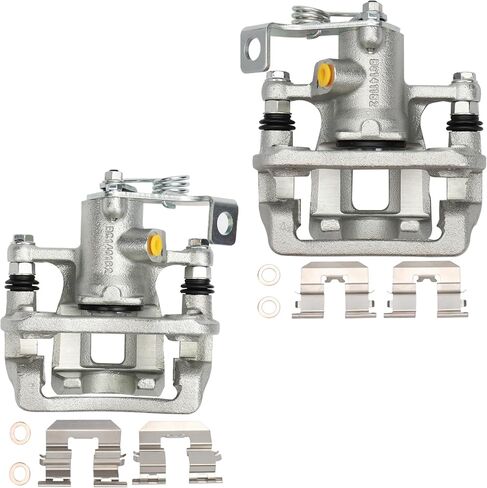 19B6792 19B6793 Rear Disc Brake Caliper Assembly Compatible with 2012-2014 for Dodge Attitude, 2012-2017 for Hyundai Accent Rear Driver & Passenger Side Disc Brake Caliper in Saudi Arabia