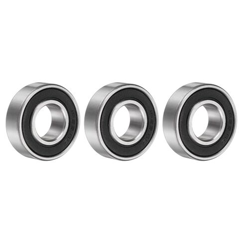 uxcell 3 Pcs 1623-2RS Deep Groove Ball Bearing 5/8" x 1-3/8" x 7/16" Double Rubber Sealed, Chrome Steel Bearings in Saudi Arabia