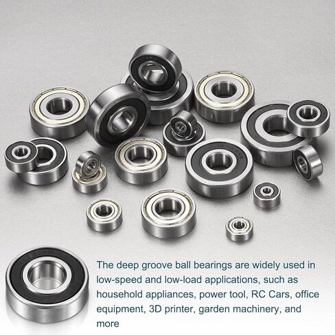 uxcell 3 Pcs 1623-2RS Deep Groove Ball Bearing 5/8" x 1-3/8" x 7/16" Double Rubber Sealed, Chrome Steel Bearings in Saudi Arabia