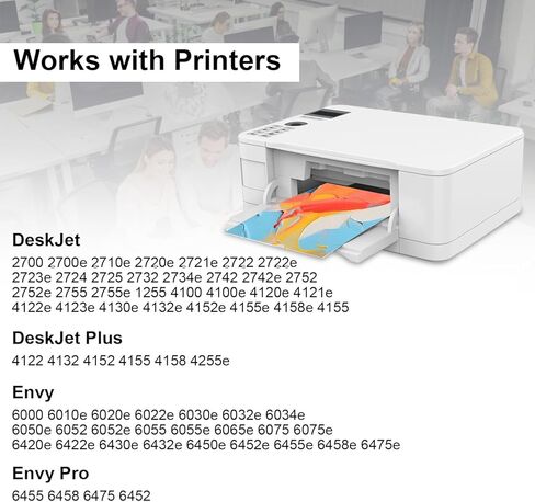 67XXL Ink Cartridge Black Replacement for HP 67 67XL Work for DeskJet 2755 2723 DeskJet Plus 4152 4155 Envy Pro 6458 6052 Printer (Black) in Kuwait
