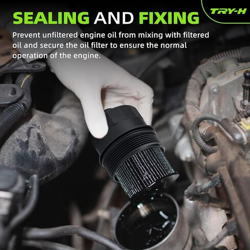 11427521353 Oil Filter Housing Cap Engine Cover Assembly for BMW 750Li 745Li 645Ci 745i 545i 550i 750i 650i 760i 760Li X5 Alpina B7 Replace# 917-072 V20-1225 11420151457 SK121442 in Kuwait