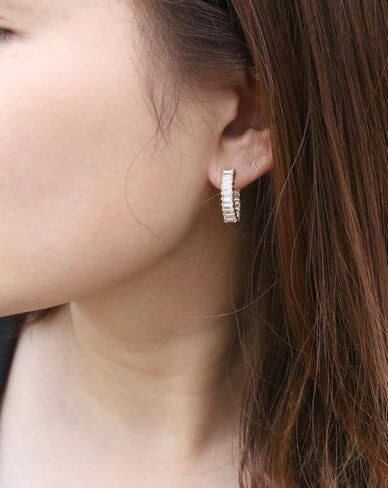 20 ملم مطلية بالذهب عيار 14 قيراط وفضة استرليني عيار 925 داخل وخارج مكعب زركونيا in Kuwait