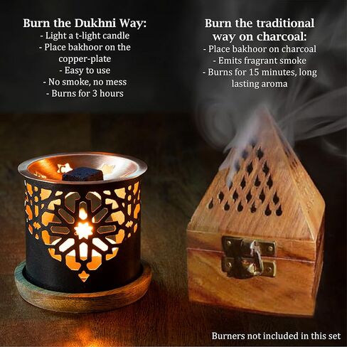 Oud Al Khaleeji, Ibtisam, Saher Bakhoor by Dukhni | 3 x 9 Piece Each | Assorted Arabic Bakhoor Incense | Perfect to Relax, Meditate & Pray | Rich, Luxurious, Long Lasting in Kuwait